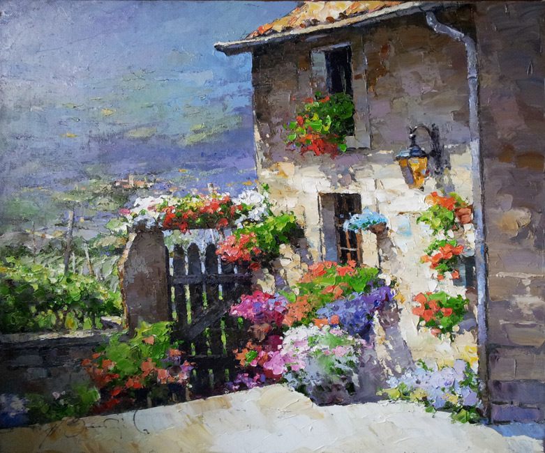 (image for) Reproduction Alexi Zaitsev painting The Birthplace Of Chianti