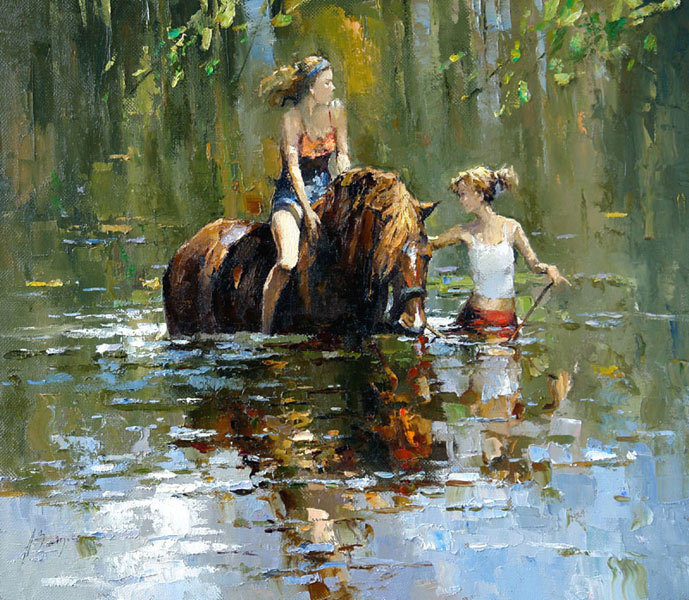 (image for) Reproduction Alexi Zaitsev painting The beginning of summer