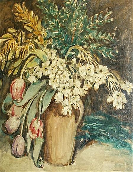 (image for) Handmade oil painting Copy paintings of famous artists Anne Goldthwaite's Art- Still Life with Tulips