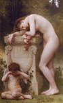 (image for) Depictions of nude women by William Bouguereau Douleur Damour
