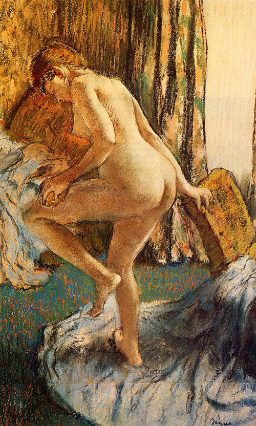 (image for) Handmade oil painting Copy paintings of famous artists Edgar Degas's art, After the Bath 1883