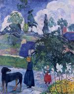 (image for) Handmade oil painting Copy paintings of famous artists Paul Gauguin art Among the Lillies 1889