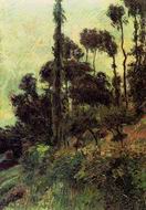 (image for) Handmade oil painting Copy paintings of famous artists Paul Gauguin paintings artwork Hillside 1884