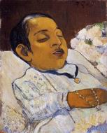 (image for) Handmade oil painting Copy paintings of famous artists Paul Gauguin painting artwork Atiti 1891 1892
