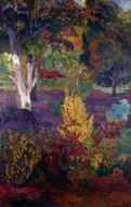 (image for) Paul Gauguin paintings art Marquesan Landscape with a Horse 1901