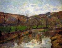 (image for) Paul Gauguin painting art Aven Valley Upstream of Pont Aven 1888