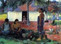 (image for) Paul Gauguin art No te aha oe Riri (aka Why are You Angry) 1896
