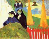 (image for) Paul Gauguin art Old Women at Arles (aka Women from Arles in the
