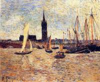 (image for) Handmade oil painting Copy paintings of famous artists Paul Gauguin painting art Bordeaux Harbor 1886