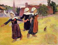 (image for) Paul Gauguin Breton Girls Dancing (aka Dancing a Round in the
