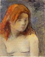 (image for) Handmade oil painting Copy paintings of famous artists Paul Gauguin paintings Bust of a Nude Girl 1884