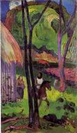 (image for) Handmade oil painting Copy paintings of famous artists Paul Gauguin art Cavalier devant la case 1902