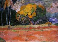 (image for) Paul Gauguin art Fatata te moua (aka At the Big Mountain) 1892