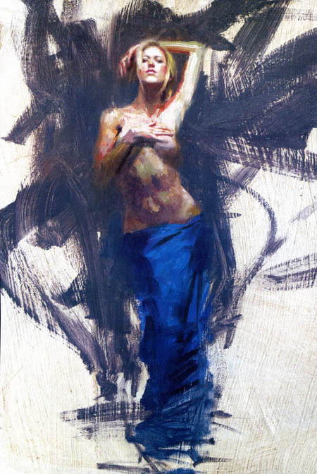 (image for) Handmade oil painting Copy paintings of famous artists Henry Asencio's paintings, Azure