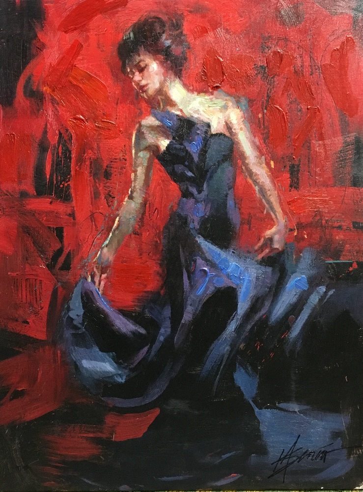 (image for) Handmade oil painting Copy paintings of famous artists Henry Asencio's paintings the dancer