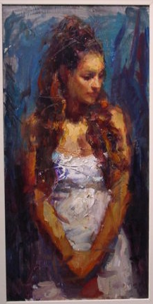 (image for) Handmade oil painting Copy paintings of famous artists Henry Asencio's painting artwork Introspection