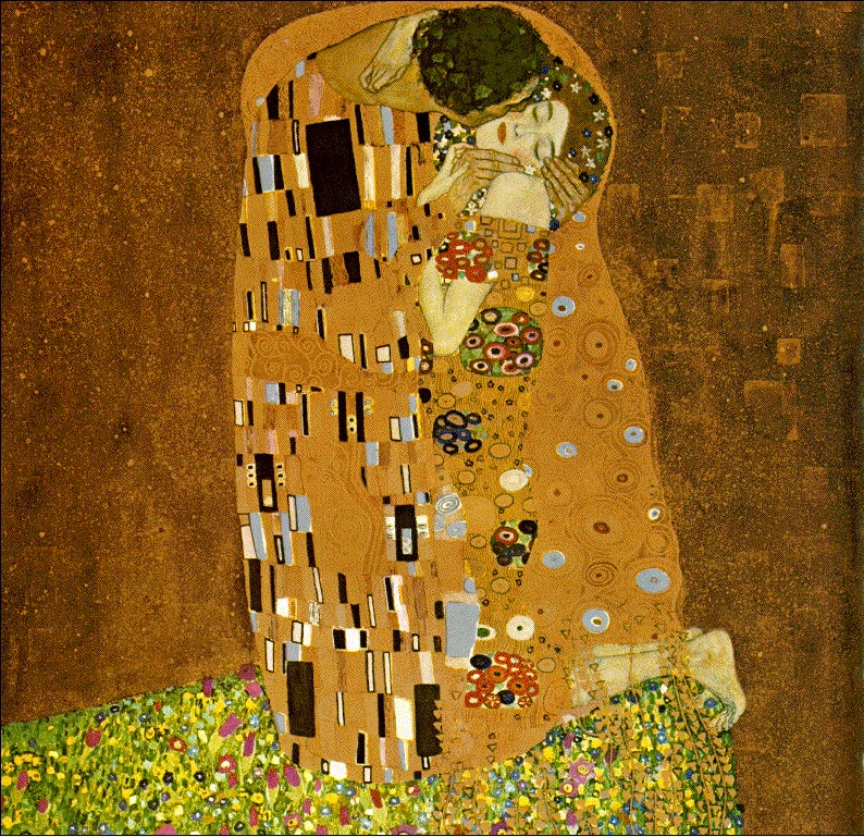 (image for) Handmade oil painting Copy paintings of famous artists Gustav Klimt's paintings, The Kiss 1907-08 - Click Image to Close