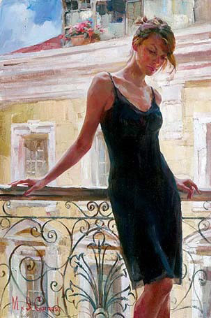 (image for) Reproduction Michael And Inessa Garmash Afternoon on the Balcony