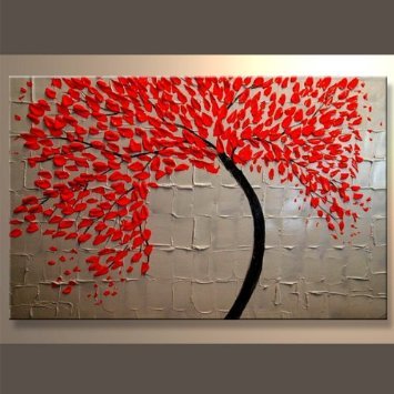 (image for) Modern Abstract Ready to Hang Stretched Canvas Oil Painting - Click Image to Close