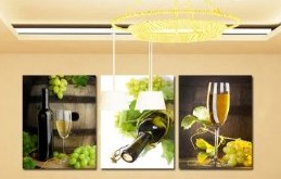 (image for) Grape and wine Modern Abstract Oil Painting on canvas 3 pcs