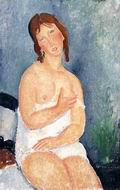 (image for) Amedeo Modigliani paintings artwork The Dairymaid