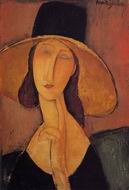 (image for) Handmade oil painting Copy paintings of famous artists Jeanne Hebuterne in a Large Hat 1918