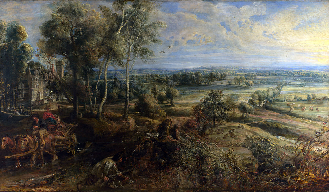 (image for) Peter Paul Rubens -The Château de Steen with Hunter, c. 1635–8 - Click Image to Close
