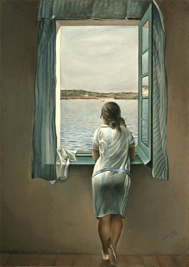 (image for) Oil painting on canvas Salvador Dali - the girl in the window