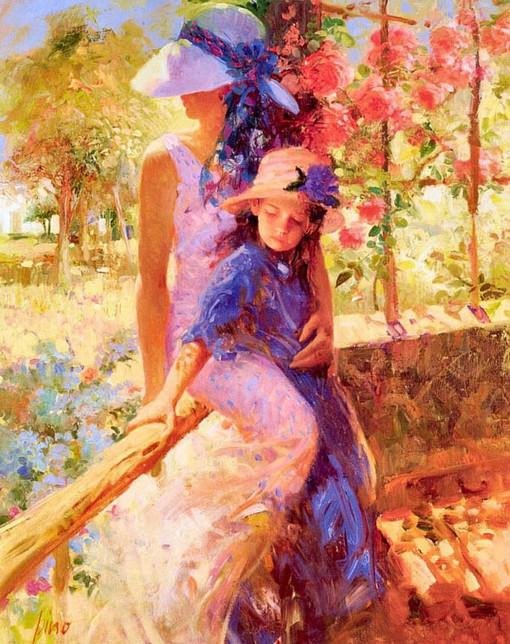 (image for) Handmade oil painting Copy paintings of famous artists Pino style Little impression oil painting - Click Image to Close