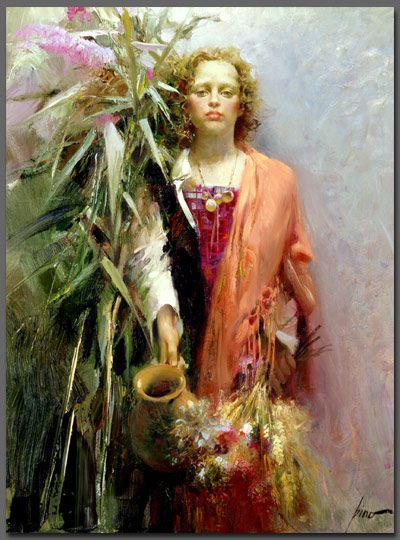 (image for) Pino Daeni paintings? Handmade oil painting Copy paintings of famous artists Pino Daeni's art - Click Image to Close