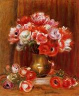 (image for) Handmade oil painting Copy paintings of famous artists Pierre-Auguste Renoir paintings Anemones 1909