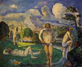 (image for) Paul Cezanne paintings artwork, Bathers at Rest 1875 1876