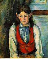 (image for) Paul Cezanne paintings artwork, Boy in a Red Vest 1888 1890 3