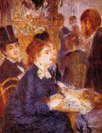 (image for) Pierre-Auguste Renoir paintings artwork At the Cafe 1876-1877
