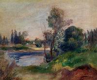 (image for) Pierre-Auguste Renoir paintings art Banks of the River 1874-1876