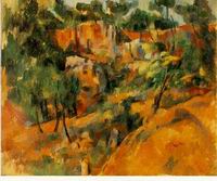 (image for) Paul Cezanne paintings artwork, Corner of the Quarry 1900 1902
