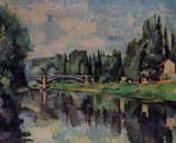 (image for) Paul Cezanne paintings artwork, Bridge over the Marne 1888