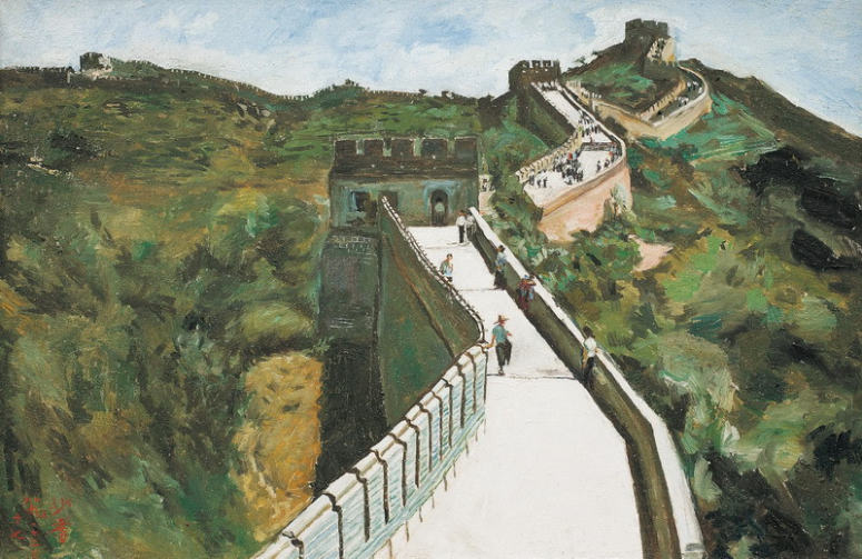 (image for) Handmade oil painting Copy paintings of famous artists Sadji Sha Qi paintings great wall