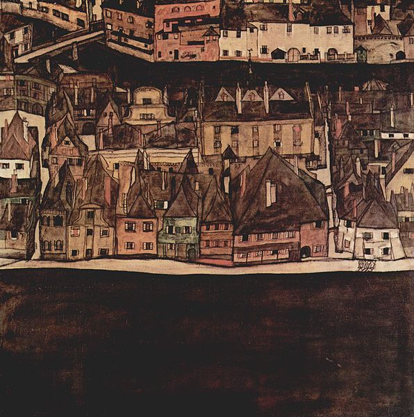 (image for) Reproduction Egon Schiele's The Little City II - Click Image to Close