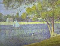 (image for) Handmade oil painting Copy paintings of famous artists The Siene At La Grande Jatte Spring 1888