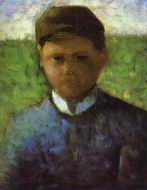 (image for) Handmade oil painting Copy paintings of famous artists Young Peasant In Blue 1881-1882