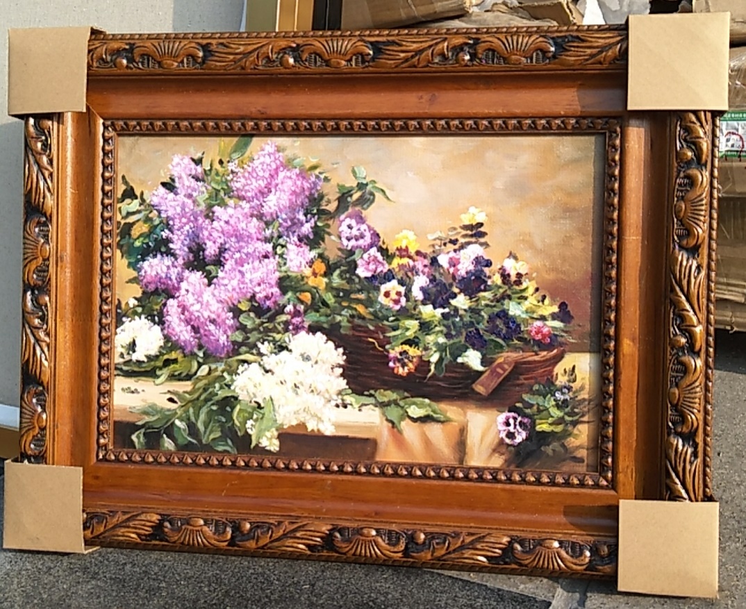 (image for) 18 x 12" framed art still life Oil painting reproductions framed - Click Image to Close