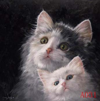 (image for) Non-Famous Artist or Original oil painting: Animal:A0031 - Click Image to Close