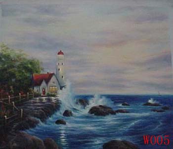 (image for) Seascape, Handmade oil painting on Canvas:seascapeW005