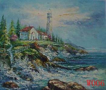(image for) Seascape, Handmade oil painting on Canvas:seascapeW006