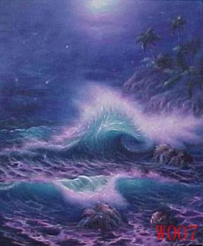 (image for) Seascape, Handmade oil painting on Canvas:seascapeW007