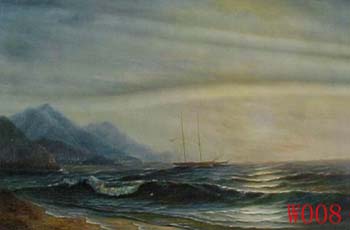 (image for) Non-Famous Artist or Original painting on canvas: SeascapeW008