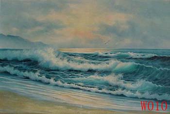 (image for) Non-Famous Artist or Original painting on canvas: SeascapeW010