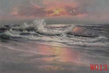 (image for) Non-Famous Artist or Original painting on canvas: SeascapeW013