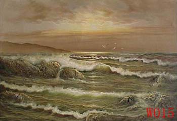 (image for) Non-Famous Artist or Original painting on canvas: SeascapeW015
